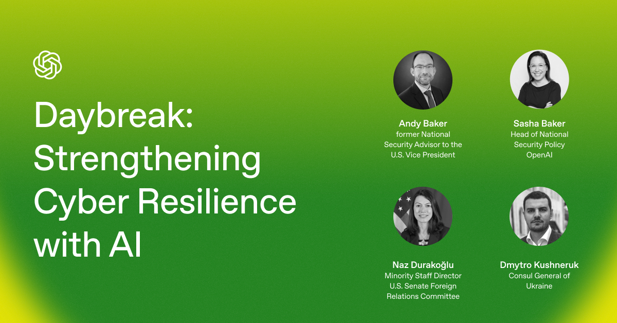 In Person Event: Daybreak: Strengthening Cyber Resilience with AI