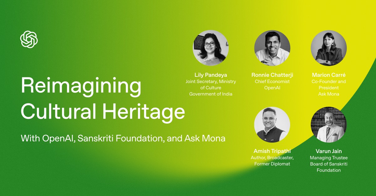 Virtual Event:Reimagining Cultural Heritage With OpenAI, Sanskriti Foundation, and Ask Mona