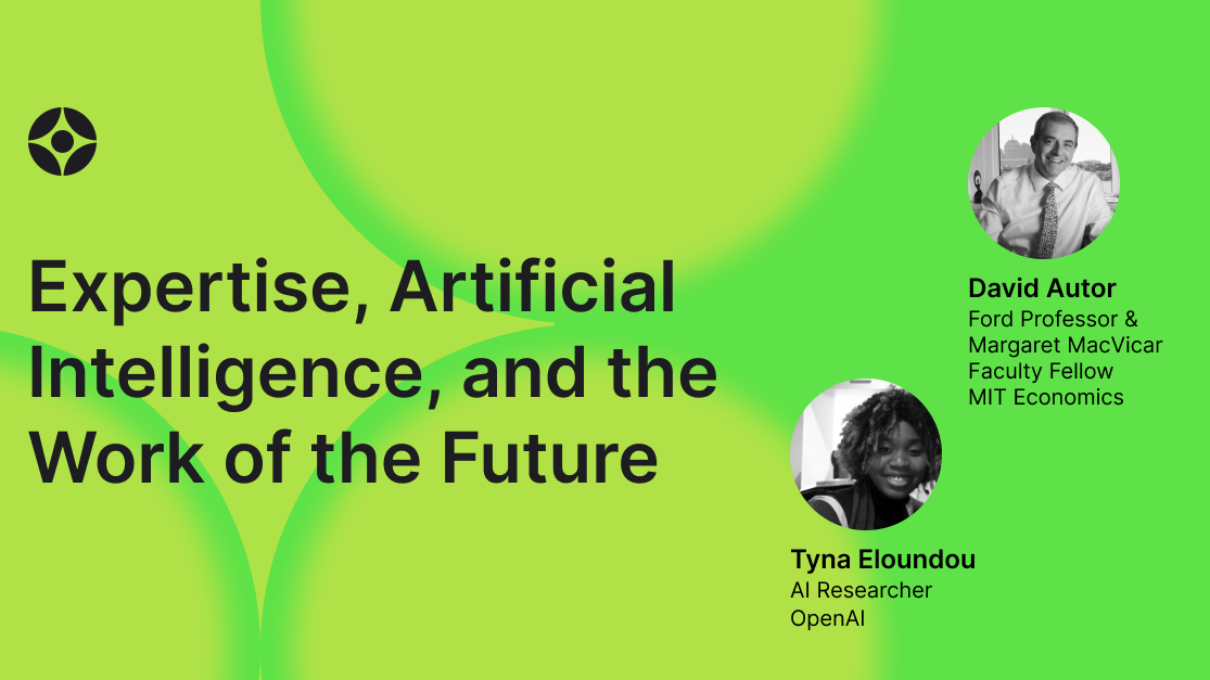 Expertise, Artificial Intelligence, and the Work of the Future Presented by David Autor