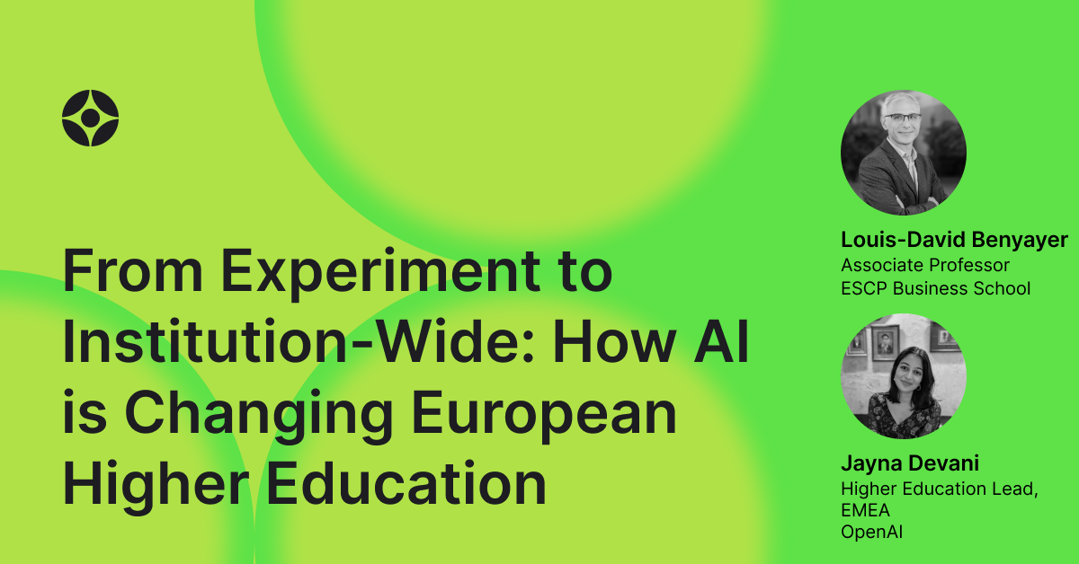 Virtual Event: From Experiment to Institution-Wide: How AI is Changing European Higher Education