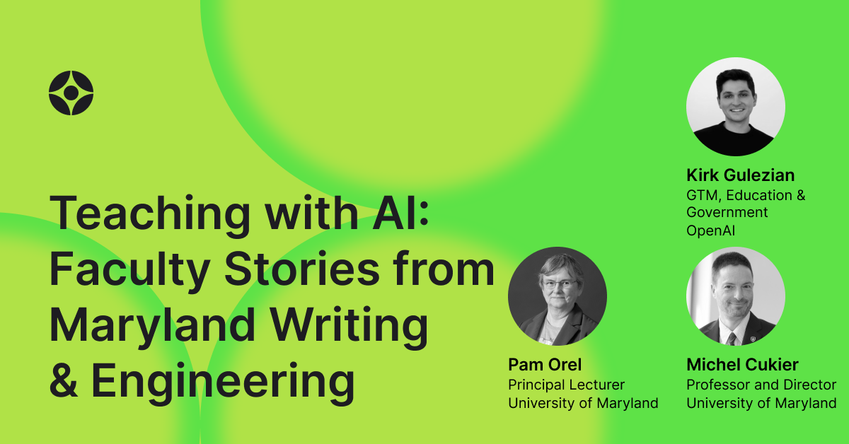 Virtual Event: Teaching with AI: Faculty Stories from Maryland Writing & Engineering