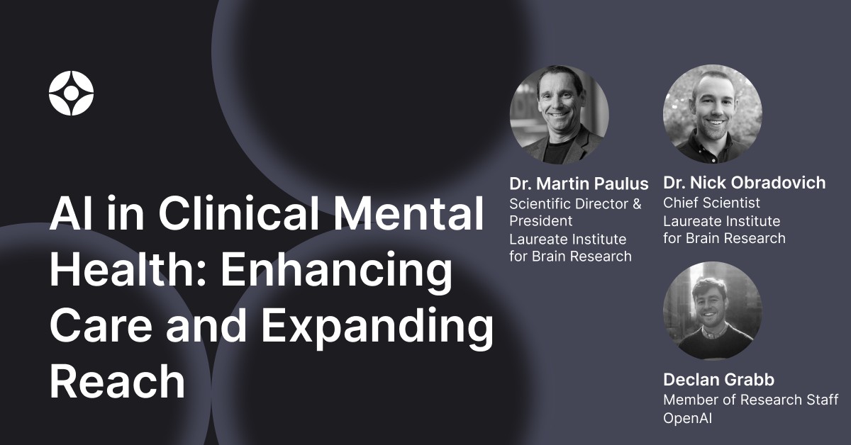 Virtual Event: AI in Clinical Mental Health: Enhancing Care & Expanding Reach
