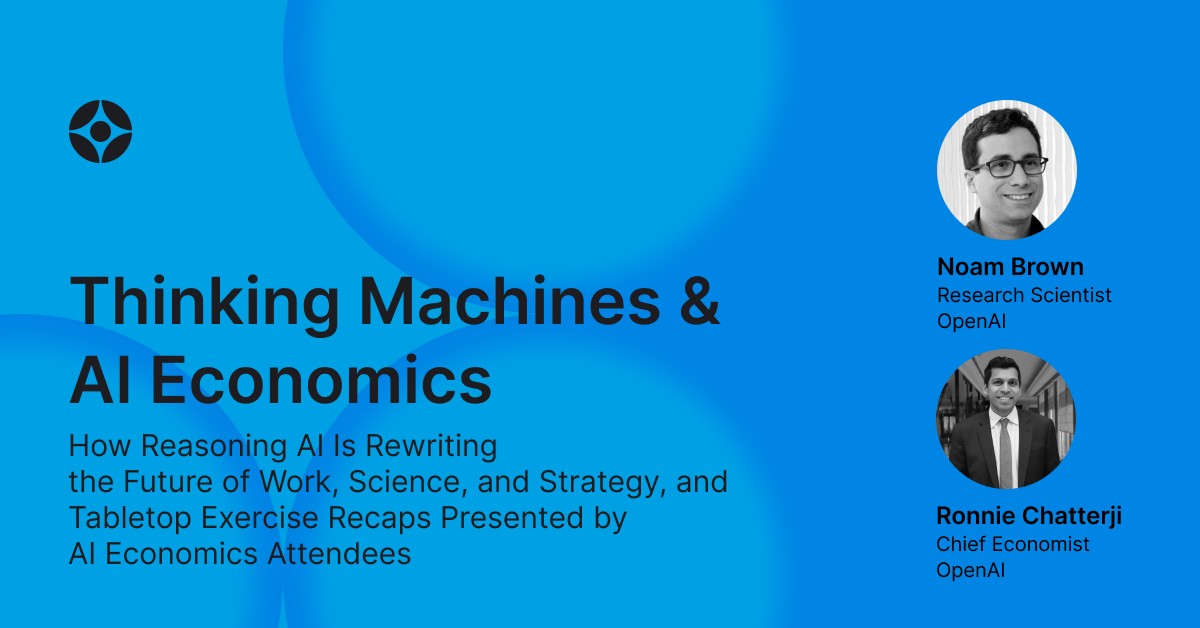 Virtual: Thinking Machines: How Reasoning AI Is Rewriting the Future of Work, Science, and Strategy
