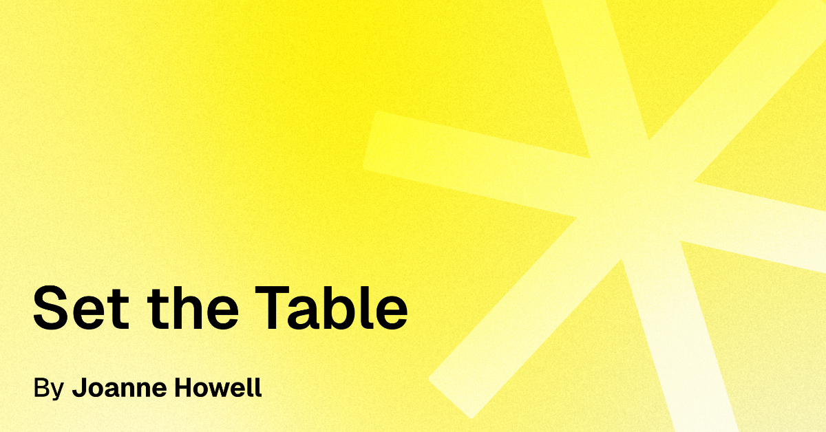 Pencil in Practice: Tramonto — Set the Table