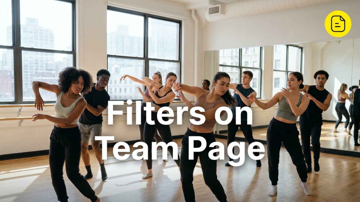 Filters on Team Page