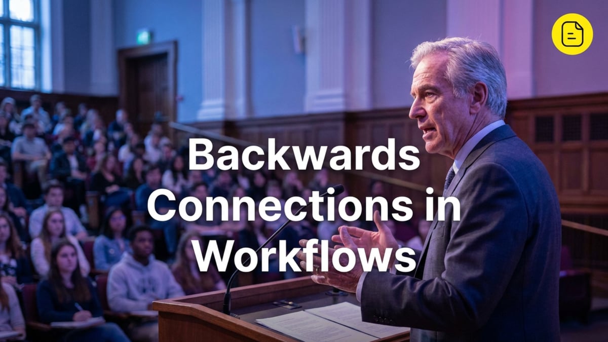 Backwards Connections in Workflows