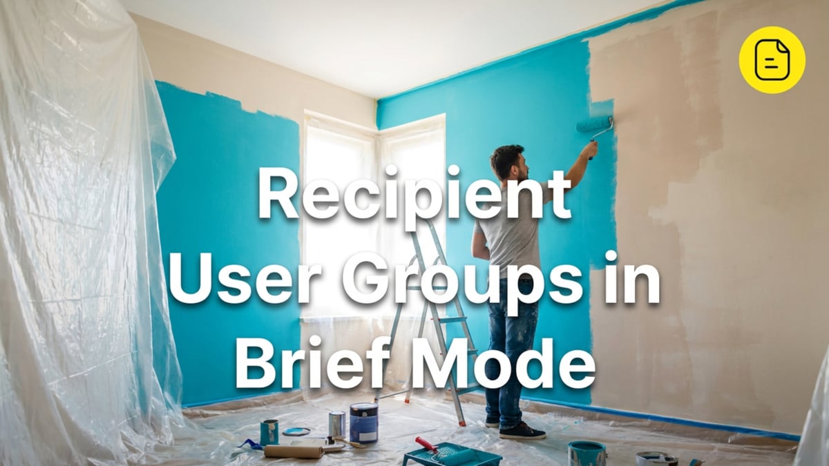Recipient User Groups in Brief Mode