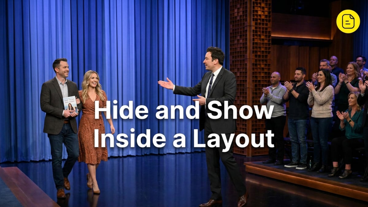 Hide and Show Inside a Layout