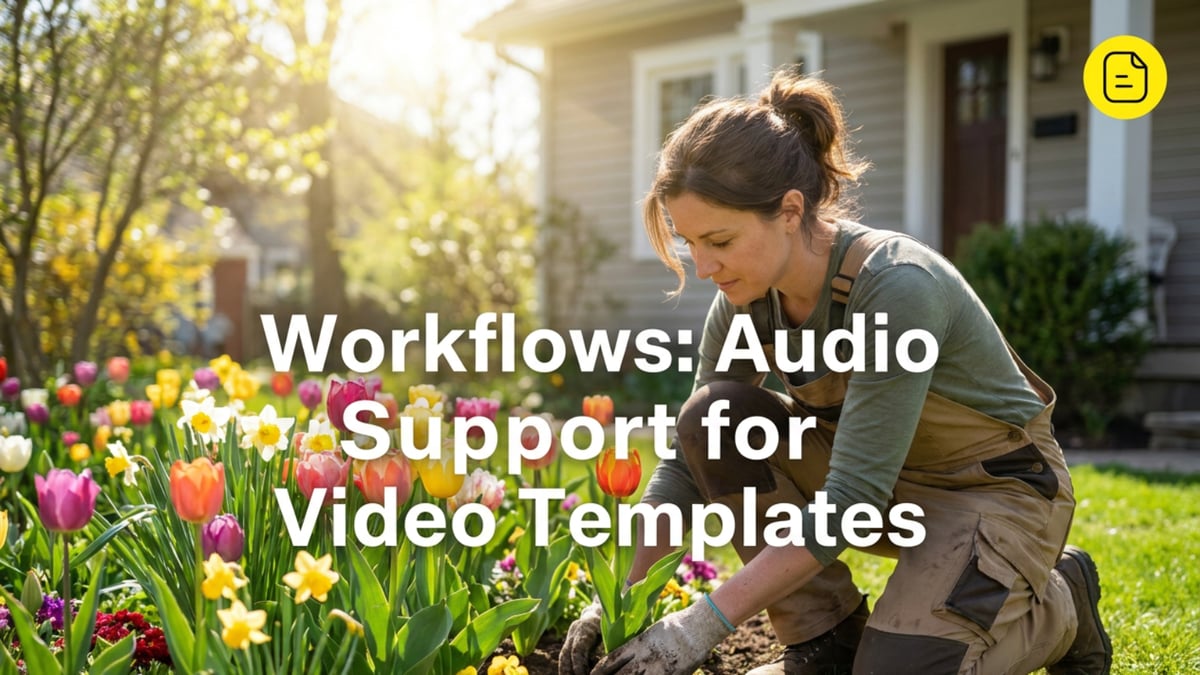 Audio Support for Video Templates in Workflows