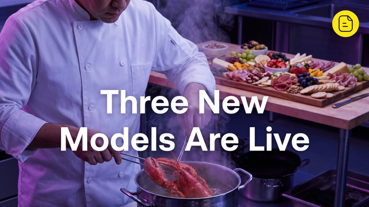 Three New Models are Live