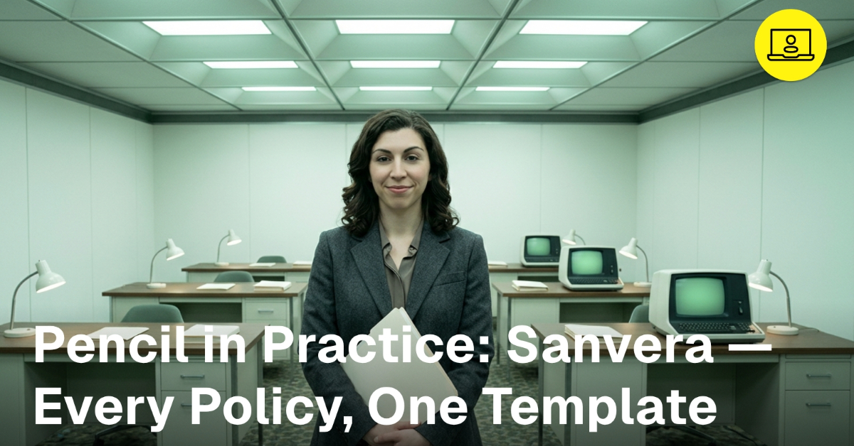 Pencil in Practice: Sanvera — Every Policy, One Template