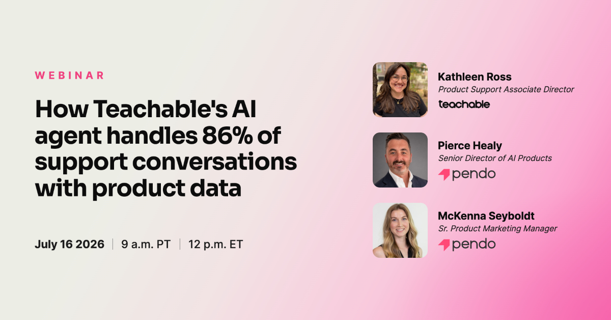 How Teachable's AI agent resolves 86% of Pendo-powered proactive conversations