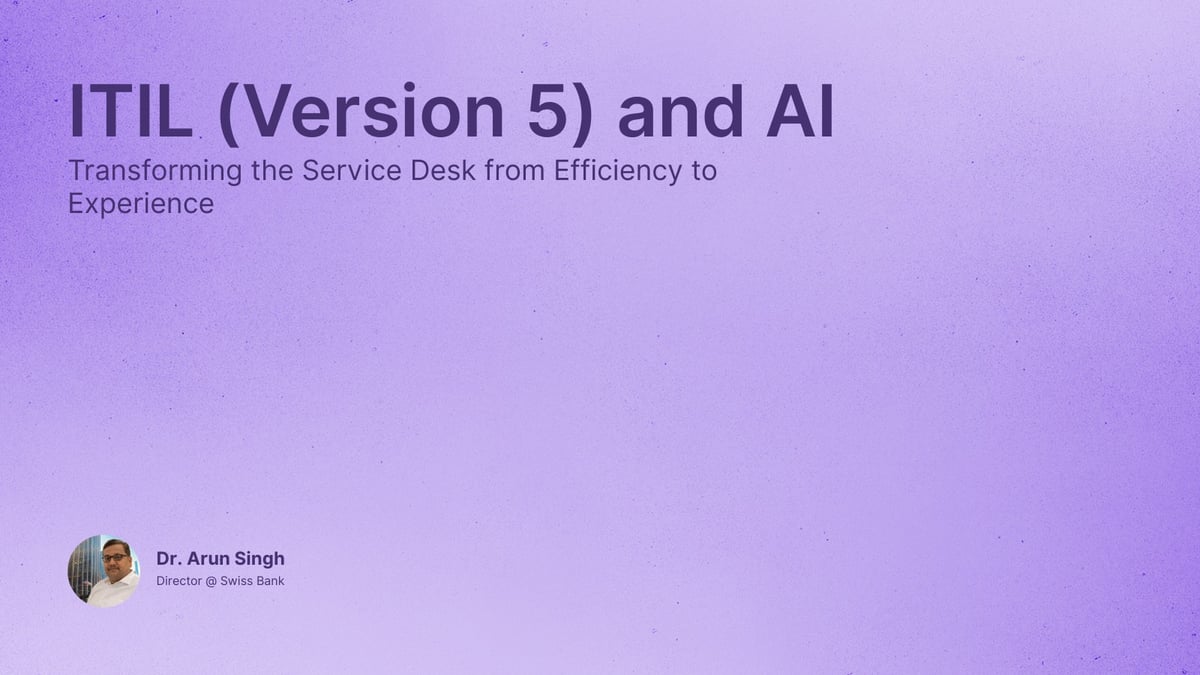 ITIL  (Version 5) and AI