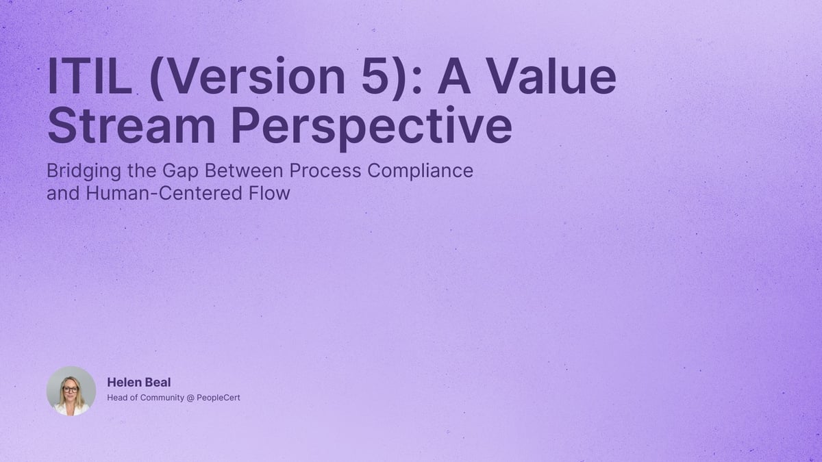 ITIL (Version 5): A Value Stream Perspective