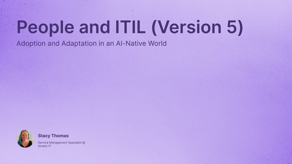 People and ITIL (Version 5)
