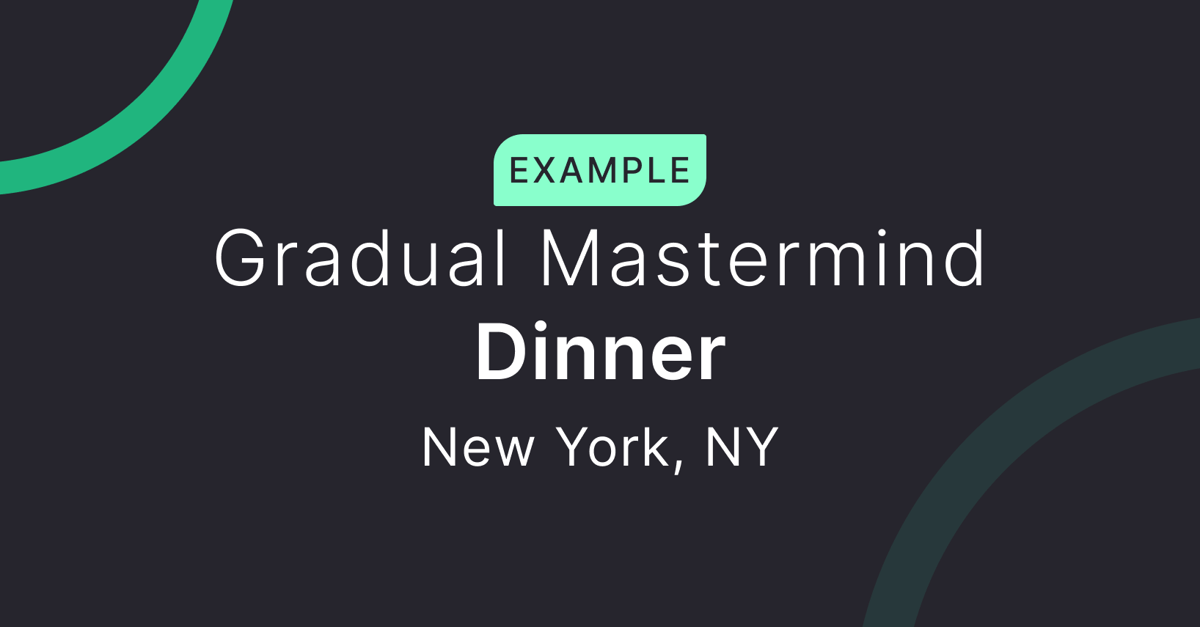 Example: Mastermind Dinner