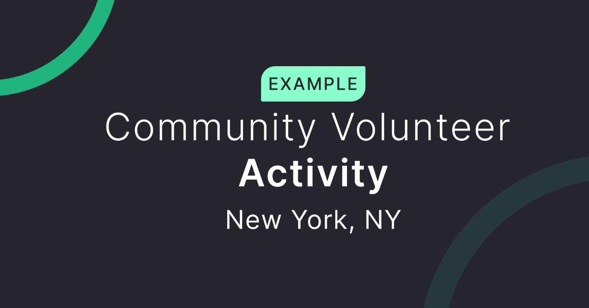 Community Volunteer Activity