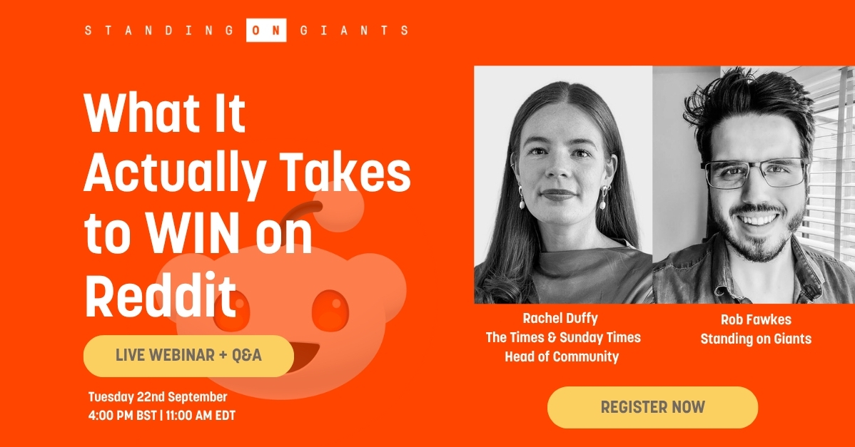 What It Actually Takes to Win on Reddit - With Rachel Duffy from The Times and Standing on Giants