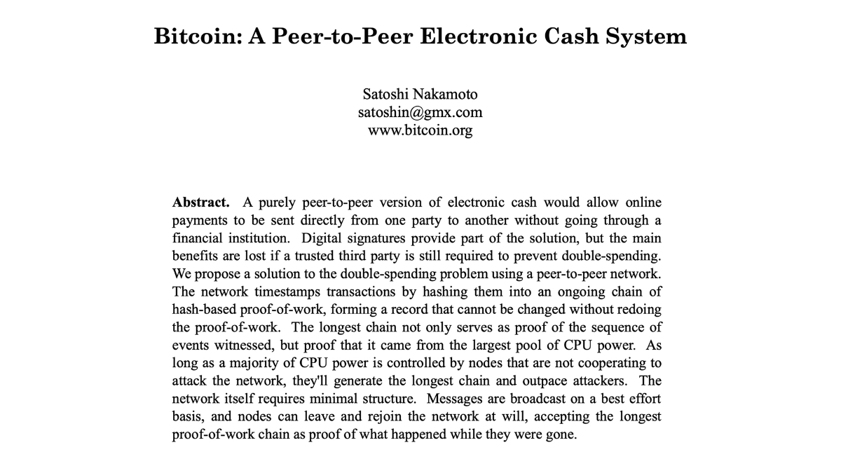 Bitcoin Whitepaper: Where it all started