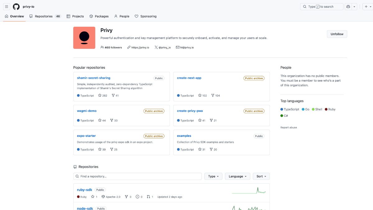Privy Resources on Github | Create an App on Privy