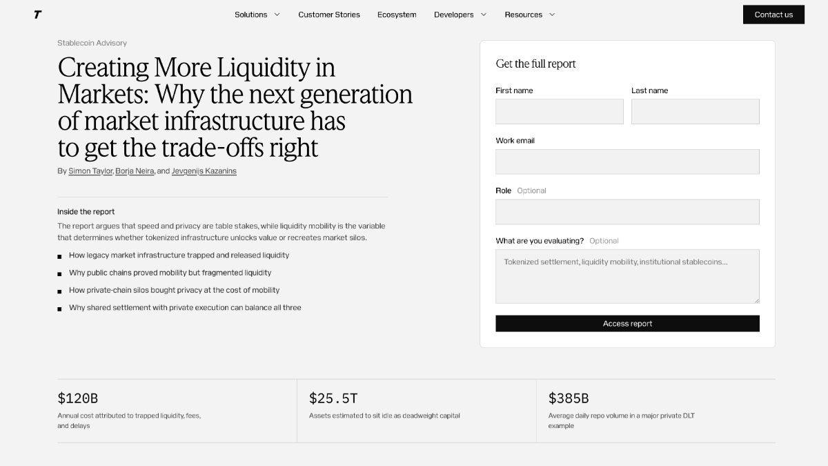 Creating More Liquidity in Markets