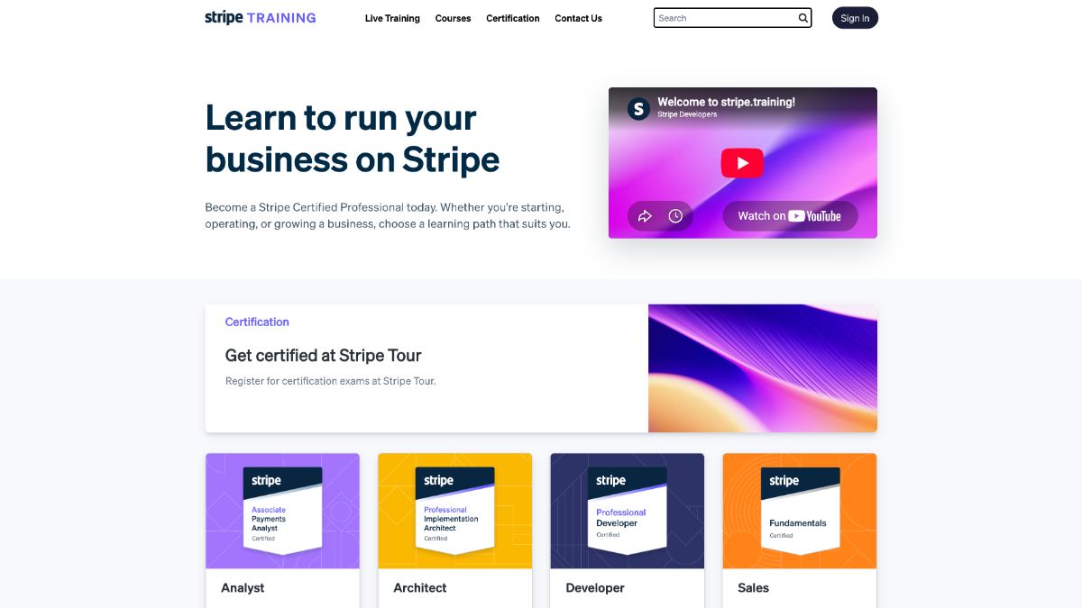 Stripe Learning