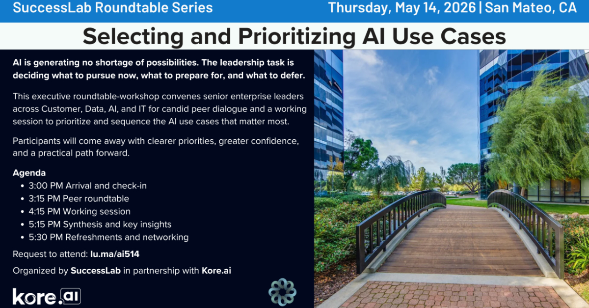 SuccessLab Roundtable Series: Selecting and Prioritizing AI Use Cases
