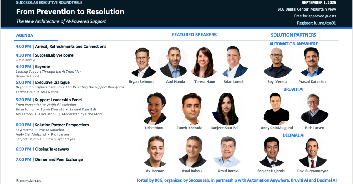 SuccessLab Executive Roundtable: The New Architecture of AI-Powered Support