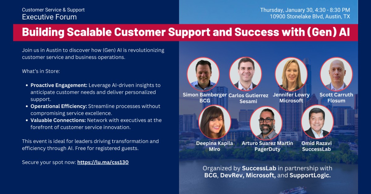 Building Scalable Customer Support and Success with (Gen) AI