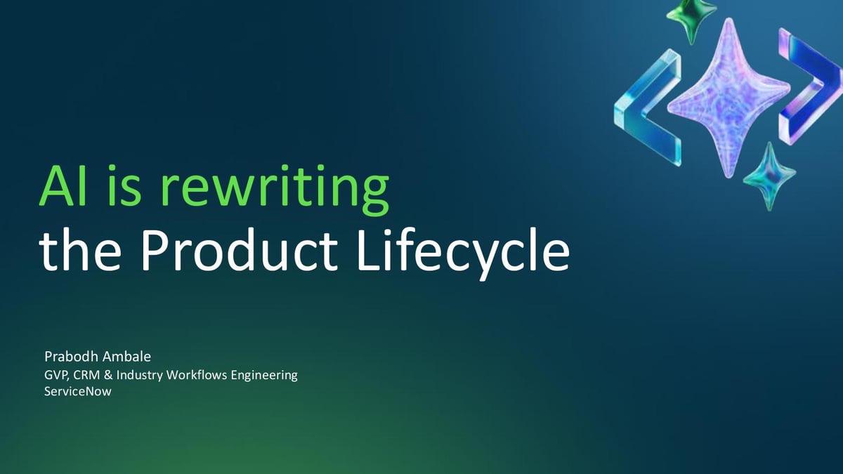 AI Is Rewriting the Product Lifecycle — Prabodh Ambale’s Slides
