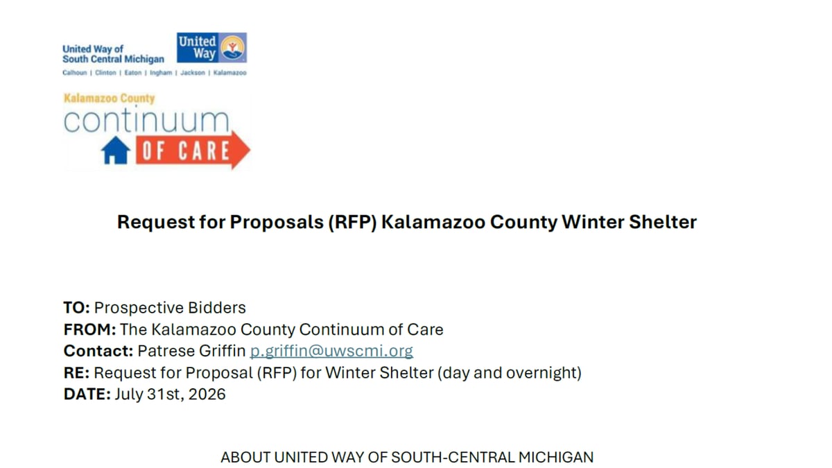 Kalamazoo CoC Winter Shelter RFP