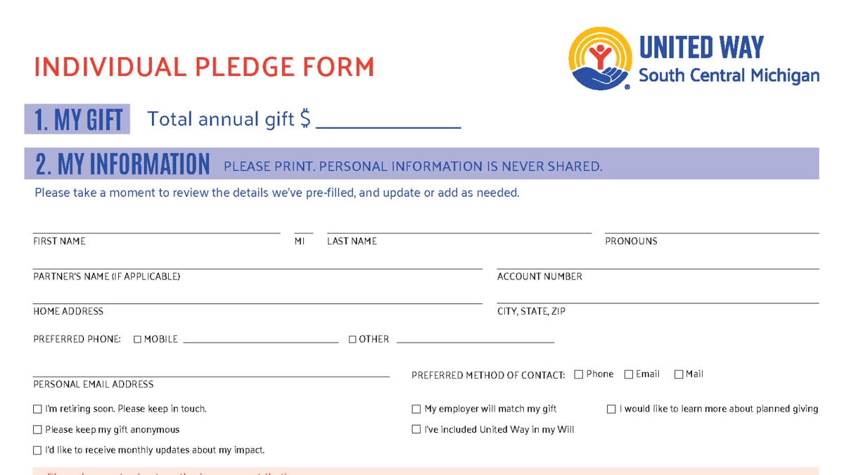 Pledge Forms