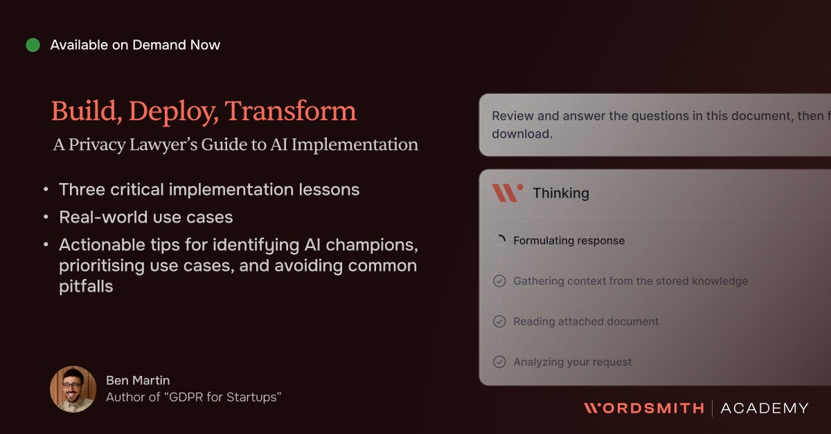 Build, Deploy, Transform: A Privacy Lawyer’s Guide to AI Implementation