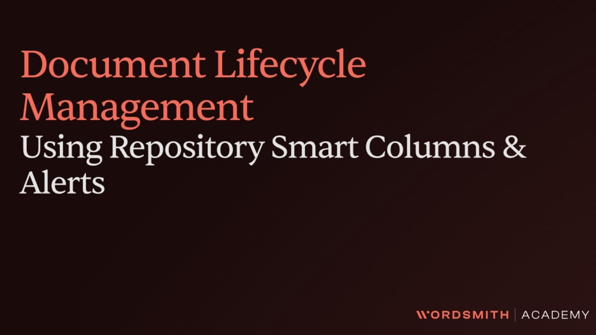 Document Lifecycle Management with Repositories - Resource | Wordsmith AI