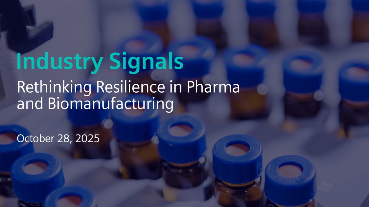 Rethinking Resilience in Pharma and Biomanufacturing: Digital Labs & Smart Execution