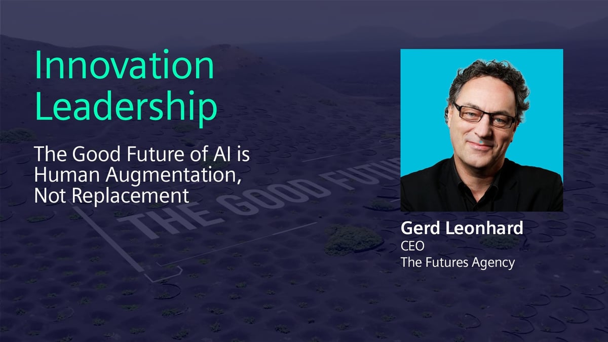 The Good Future of AI is Human Augmentation, Not Replacement: An Interview with Futurist Gerd Leonhard